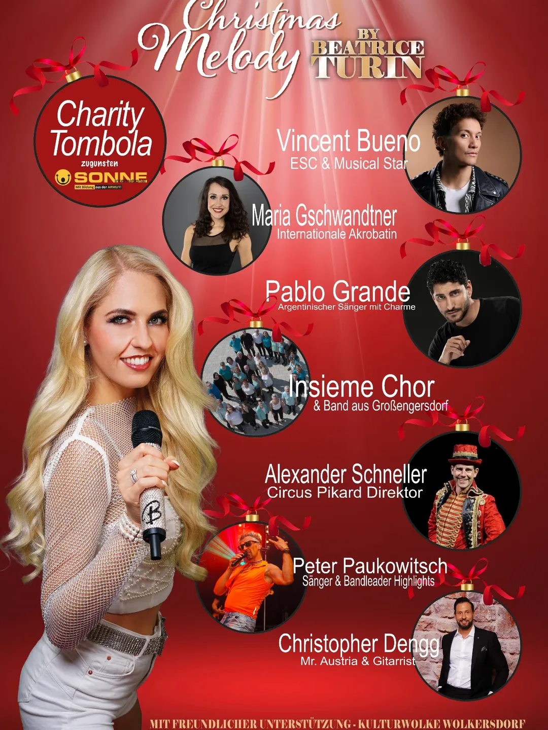 Beatrice Turin gibt ein wohltätiges Weihnachtskonzert bei Wien