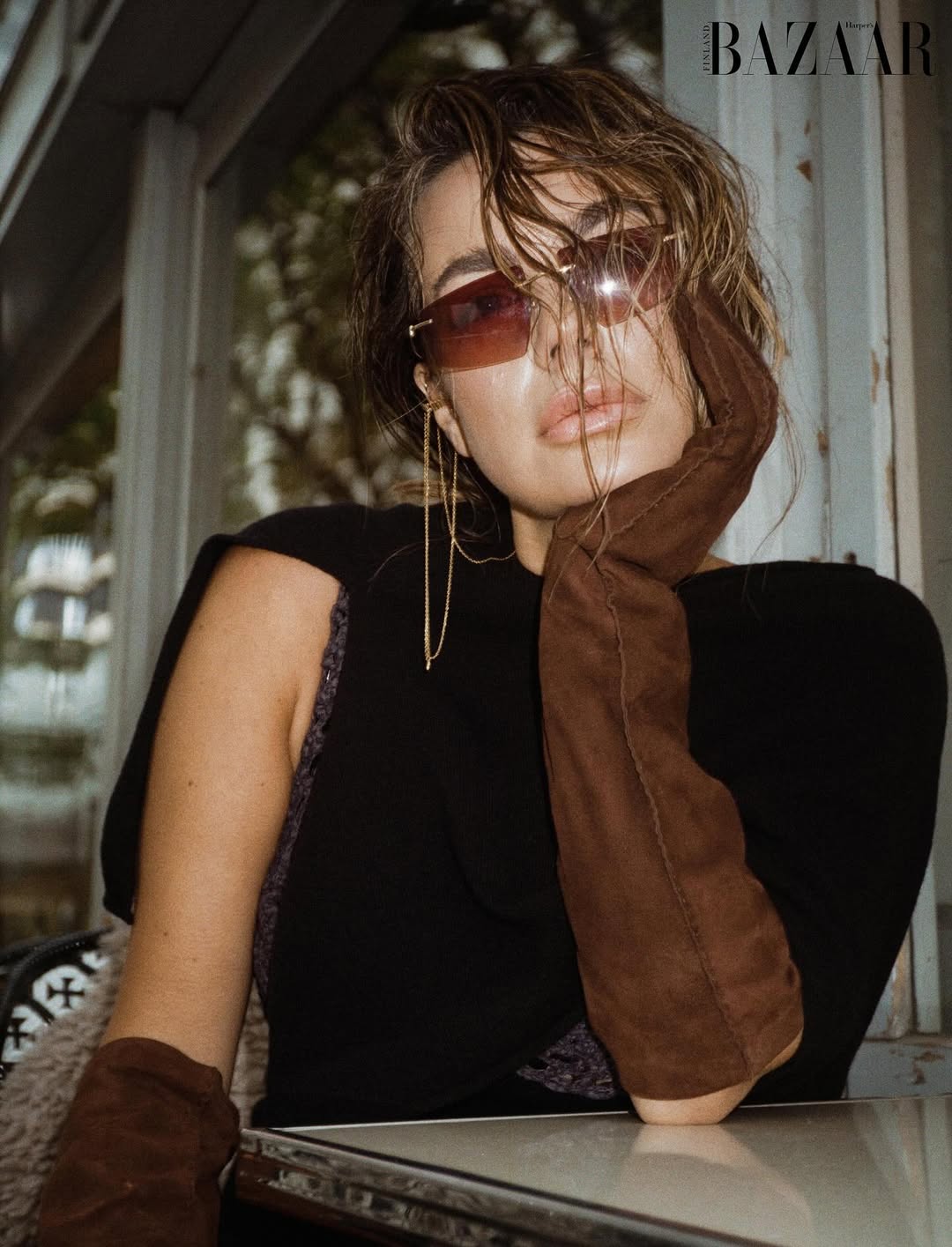 Nadine Mirada graces the cover of Harper’s Bazaar