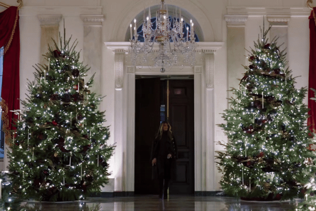 Melania Trump zeigt, wie sie das Weiße Haus zu Weihnachten geschmückt hat