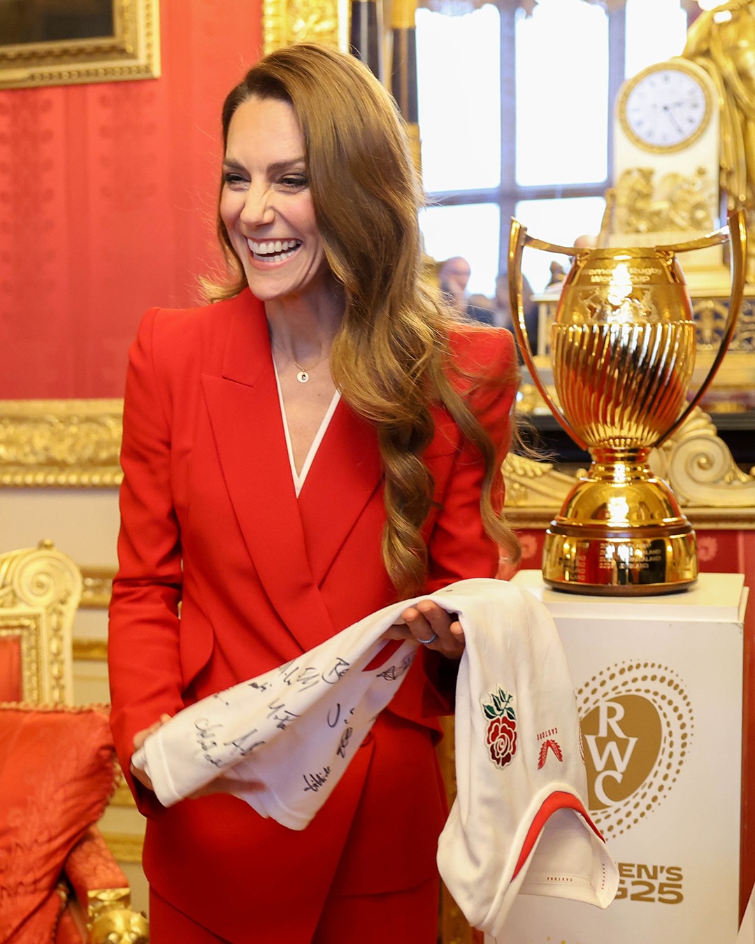 Kate Middleton mit neuer Haarfarbe beim ersten Staatsempfang des Jahres