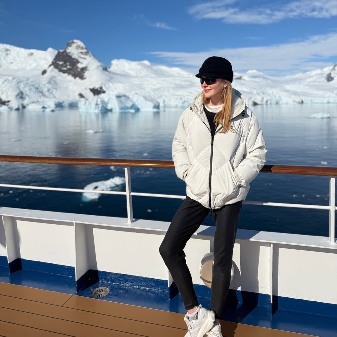 Following Michael Douglas: Nicole Kidman travels to Antarctica