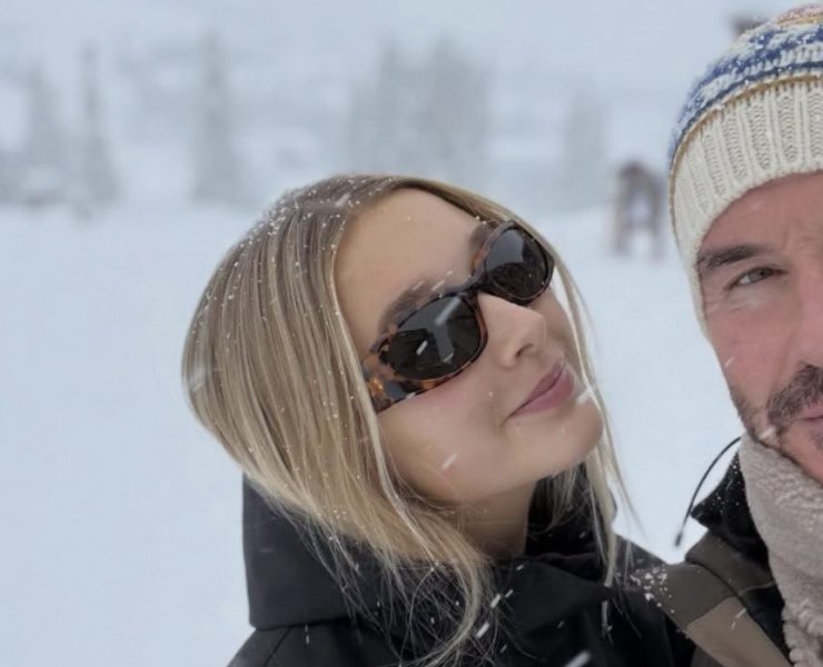 David Beckham Holidays in Courchevel with His Daughter