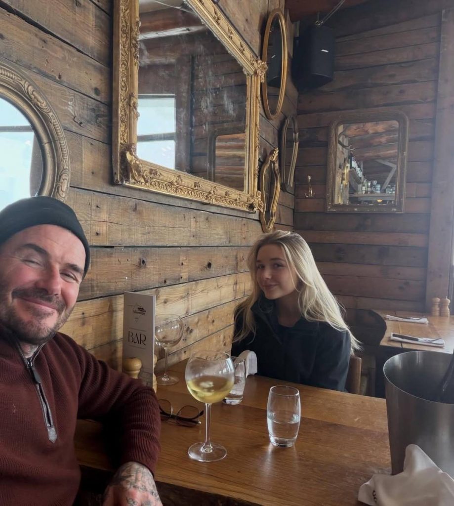 David Beckham Holidays in Courchevel with His Daughter