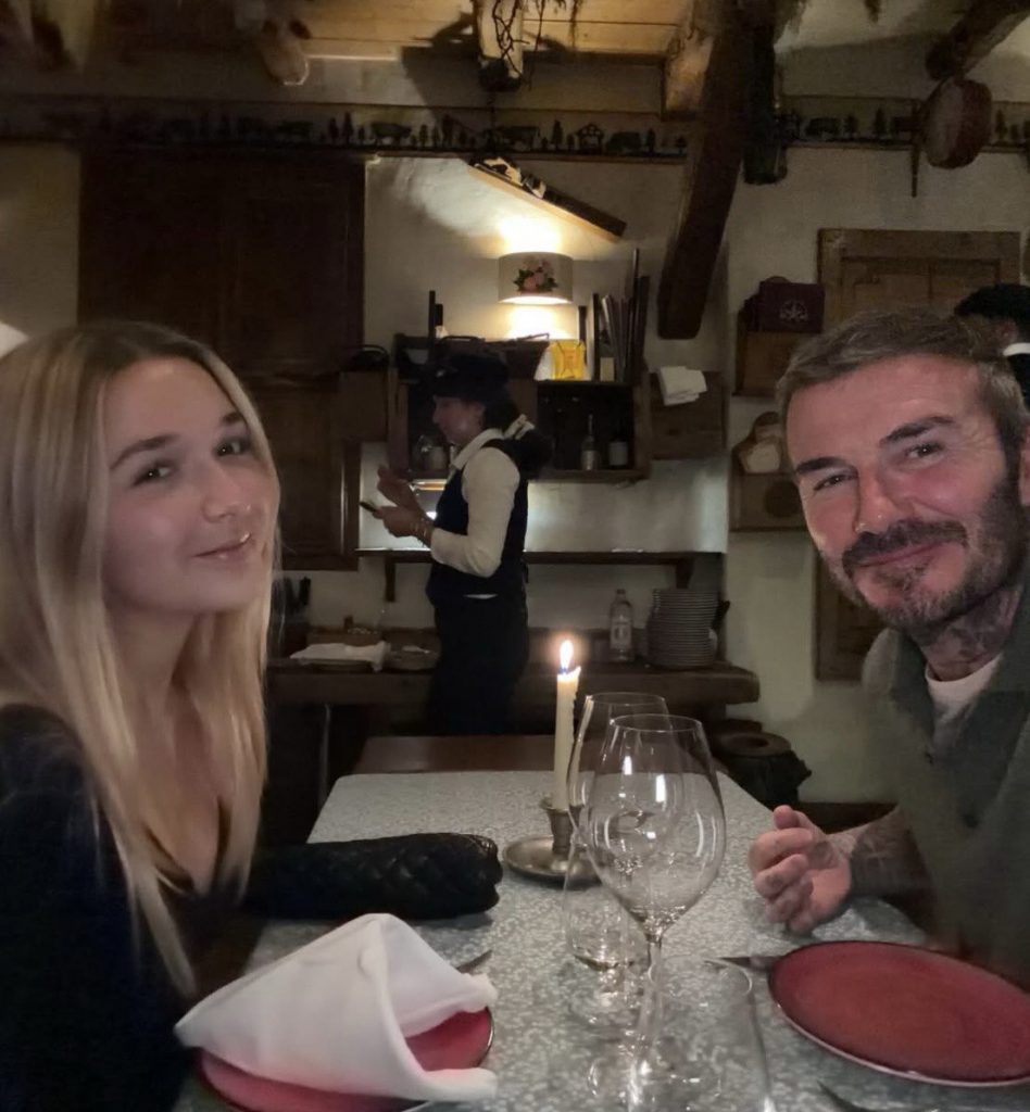 David Beckham Holidays in Courchevel with His Daughter