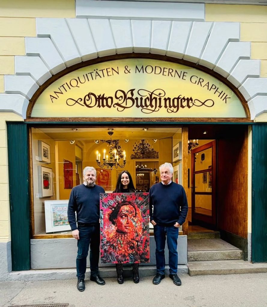 Künstlerin Margarita Gavrielova verwandelt Silvia Schneider in eine Göttin