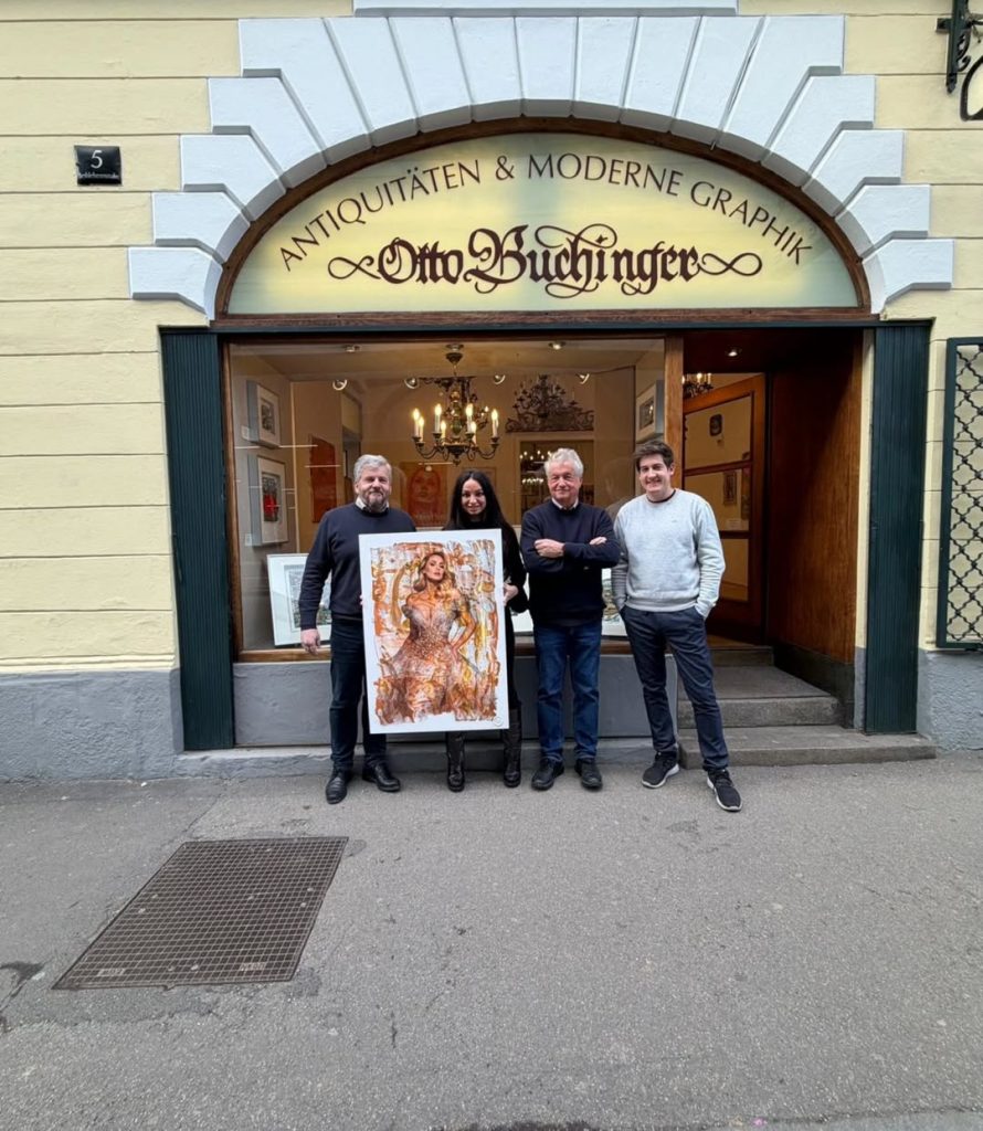 Künstlerin Margarita Gavrielova verwandelt Silvia Schneider in eine Göttin