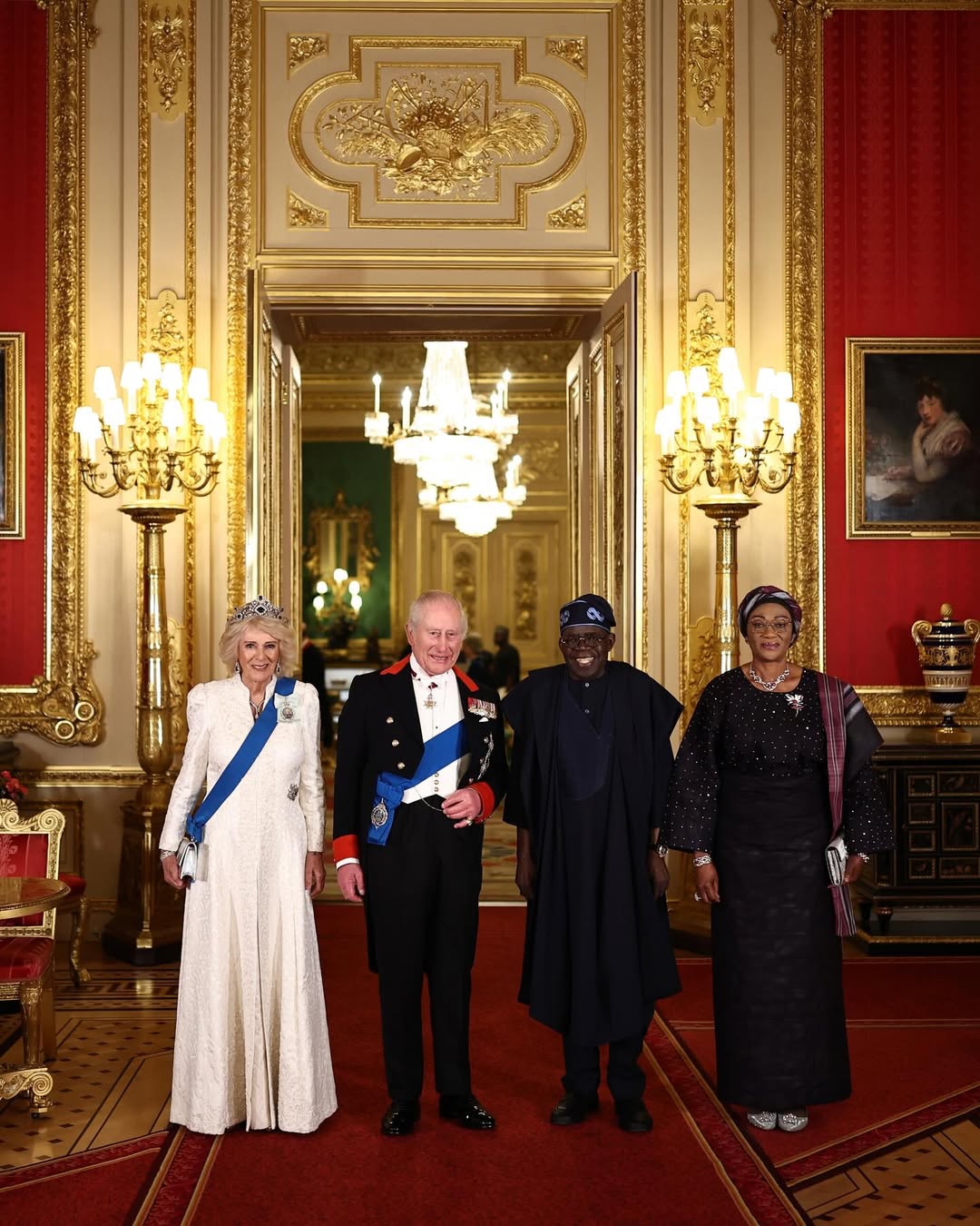 Der Prinz und die Prinzessin von Wales beim Bankett anl&auml;sslich des Besuchs des Pr&auml;sidenten von Nigeria