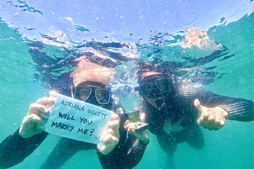 Extreme Verlobung: Der Frontmann von Metallica macht seiner Liebsten beim Tauchen mit Haien einen Antrag