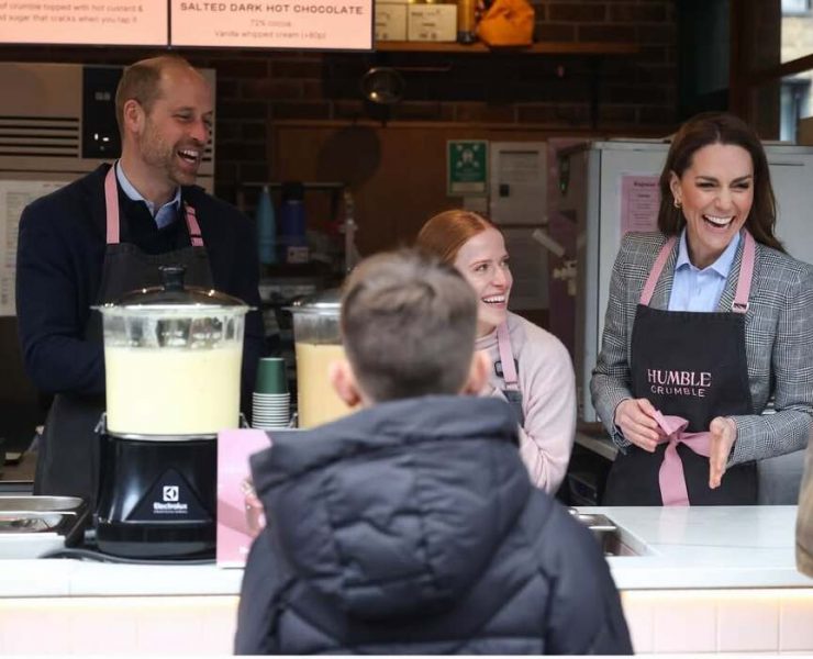 Catherine, Princess of Wales and Prince William, Prince of Wales Visit a Market in London