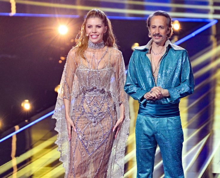 Victoria Swarovski impresses at the second semi-final with humour, glamour and musical versatility