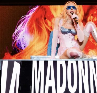 Madonna stages a concert in Times Square
