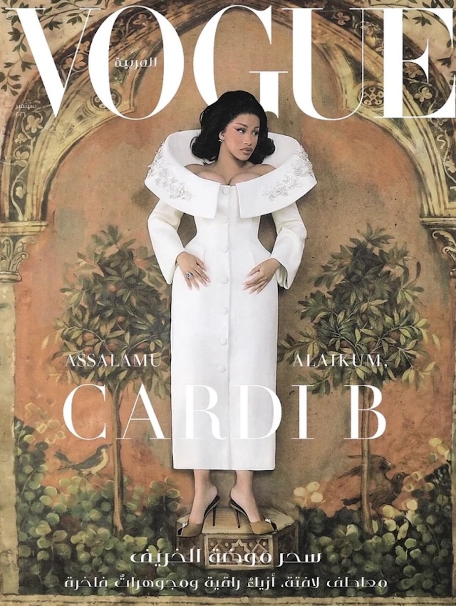 Statt Provokation — Stil der 60er: Die zurückhaltende Cardi B auf dem Cover eines Modemagazins