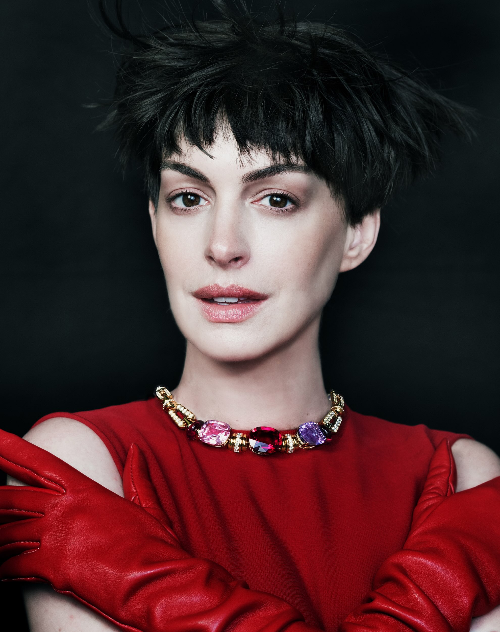 Almost unrecognizable: Anne Hathaway brings the short haircut back into fashion