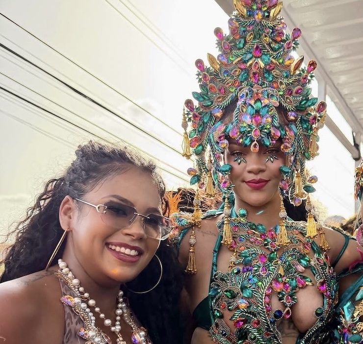 Rihanna stuns in a spectacular look at Barbados carnival