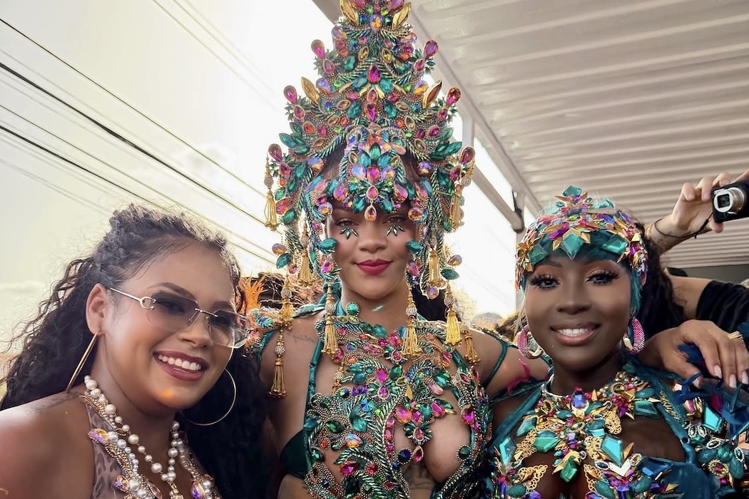 Rihanna stuns in a spectacular look at Barbados carnival