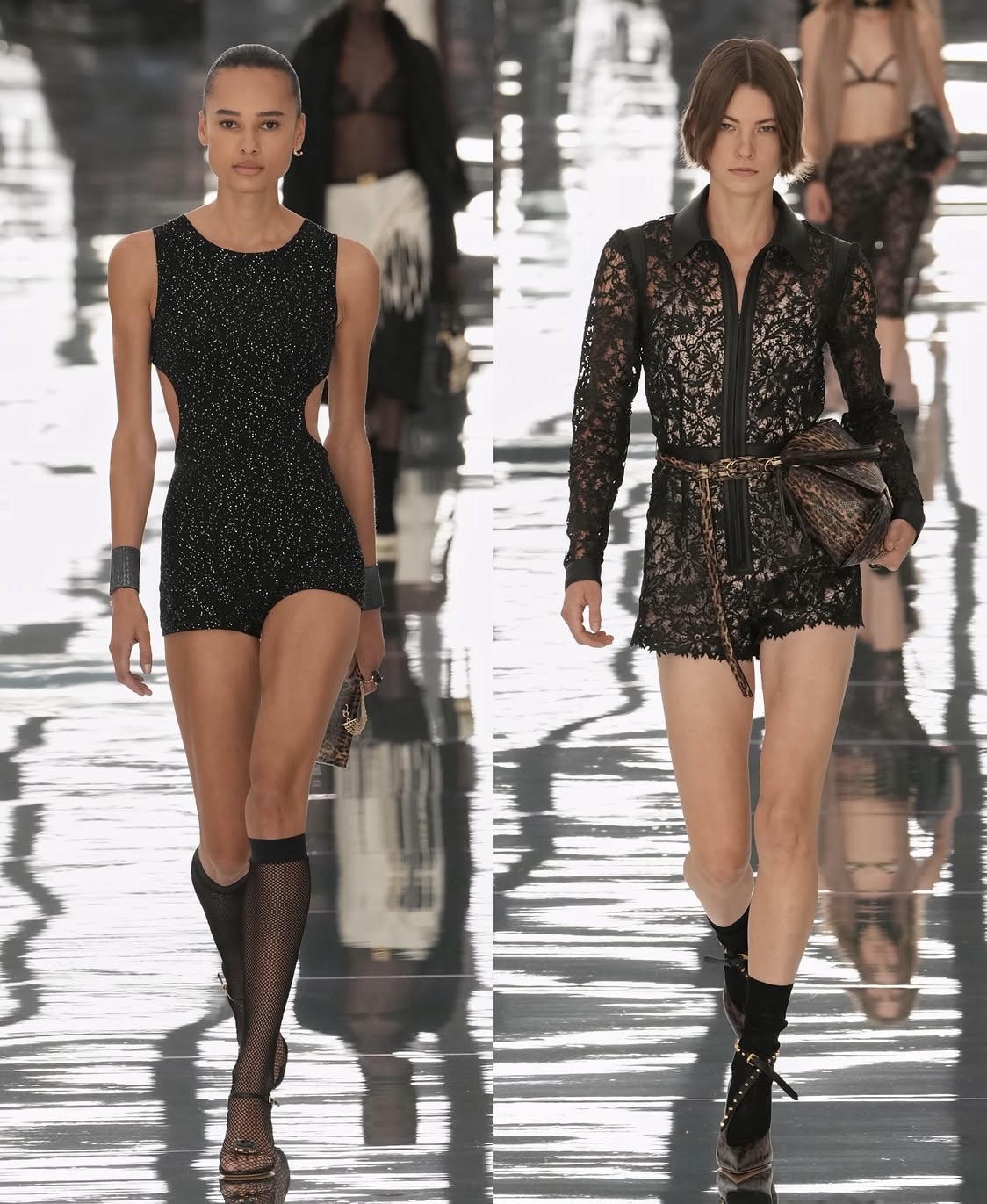 Spiegellabyrinth und sinnliche Looks: So lief die Fendi-Show in Milano