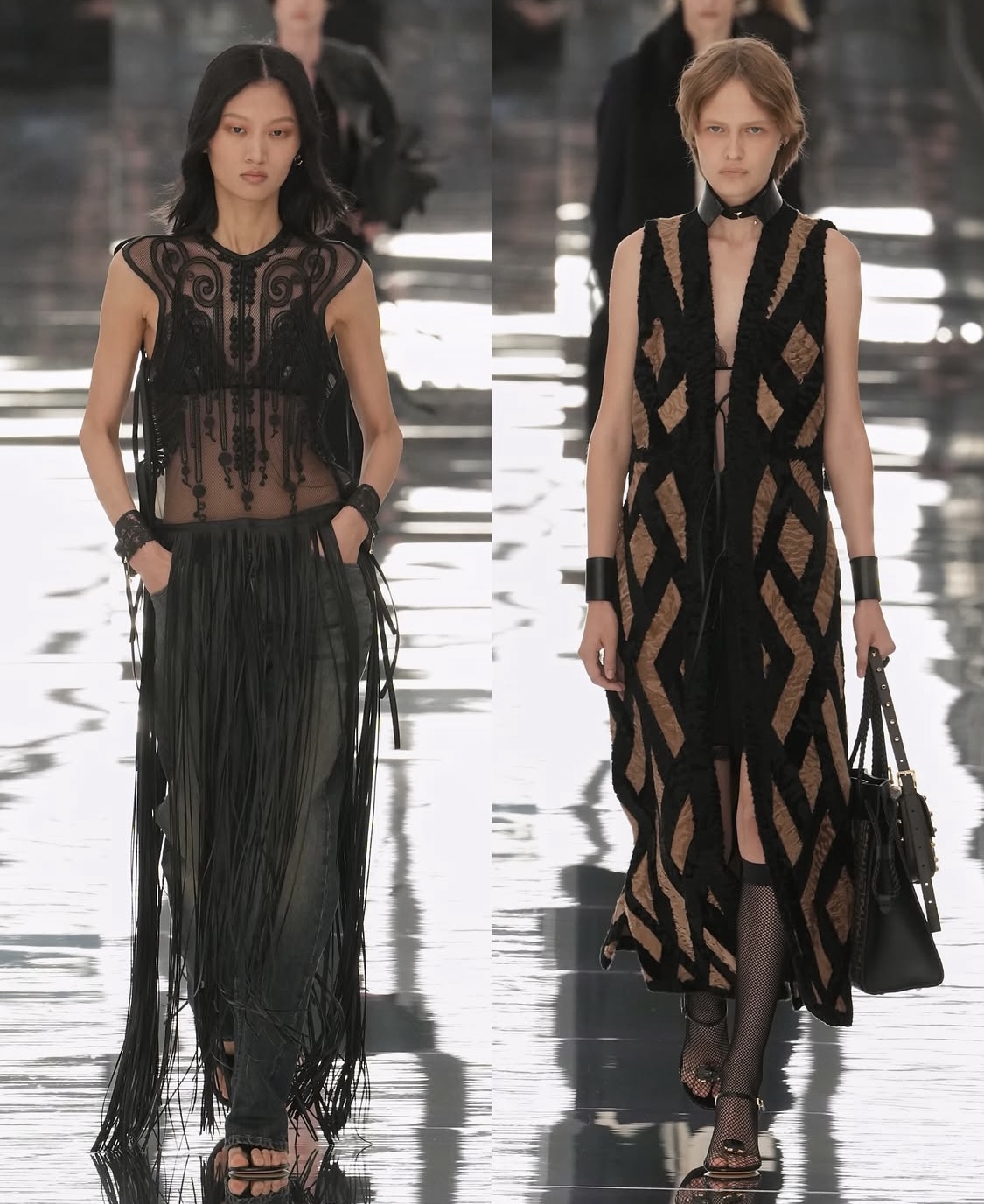 Spiegellabyrinth und sinnliche Looks: So lief die Fendi-Show in Milano