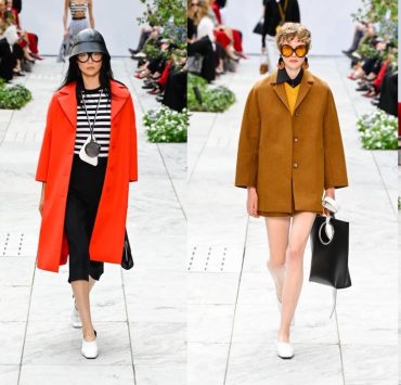 Michael Kors pr&auml;sentiert eine neue Interpretation des Streifenmusters bei der New York Fashion Week