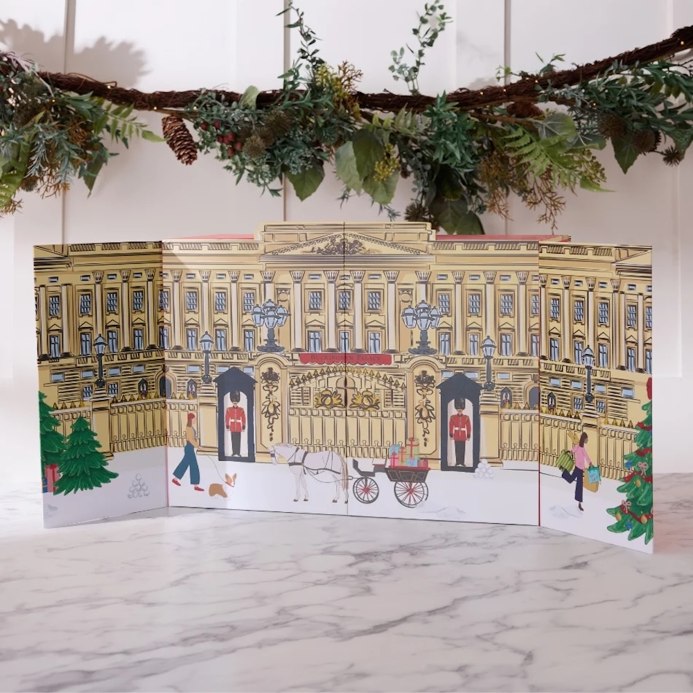 Der Buckingham Palace im Weihnachtslook: Die Royal Collection pr&auml;sentiert einen Adventskalender
