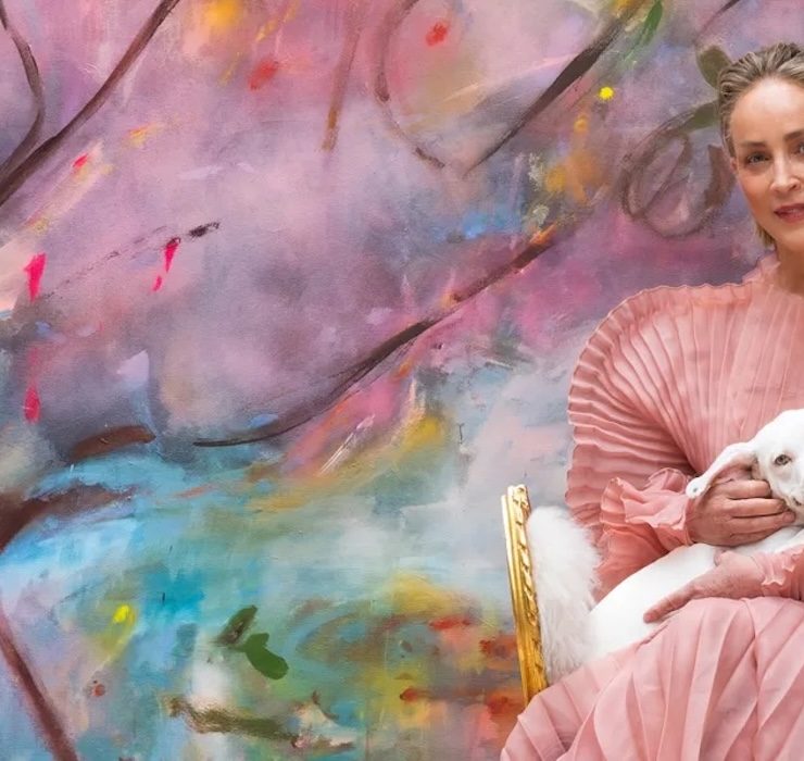 Like a work of art: Sharon Stone shows her colorful home in Beverly Hills